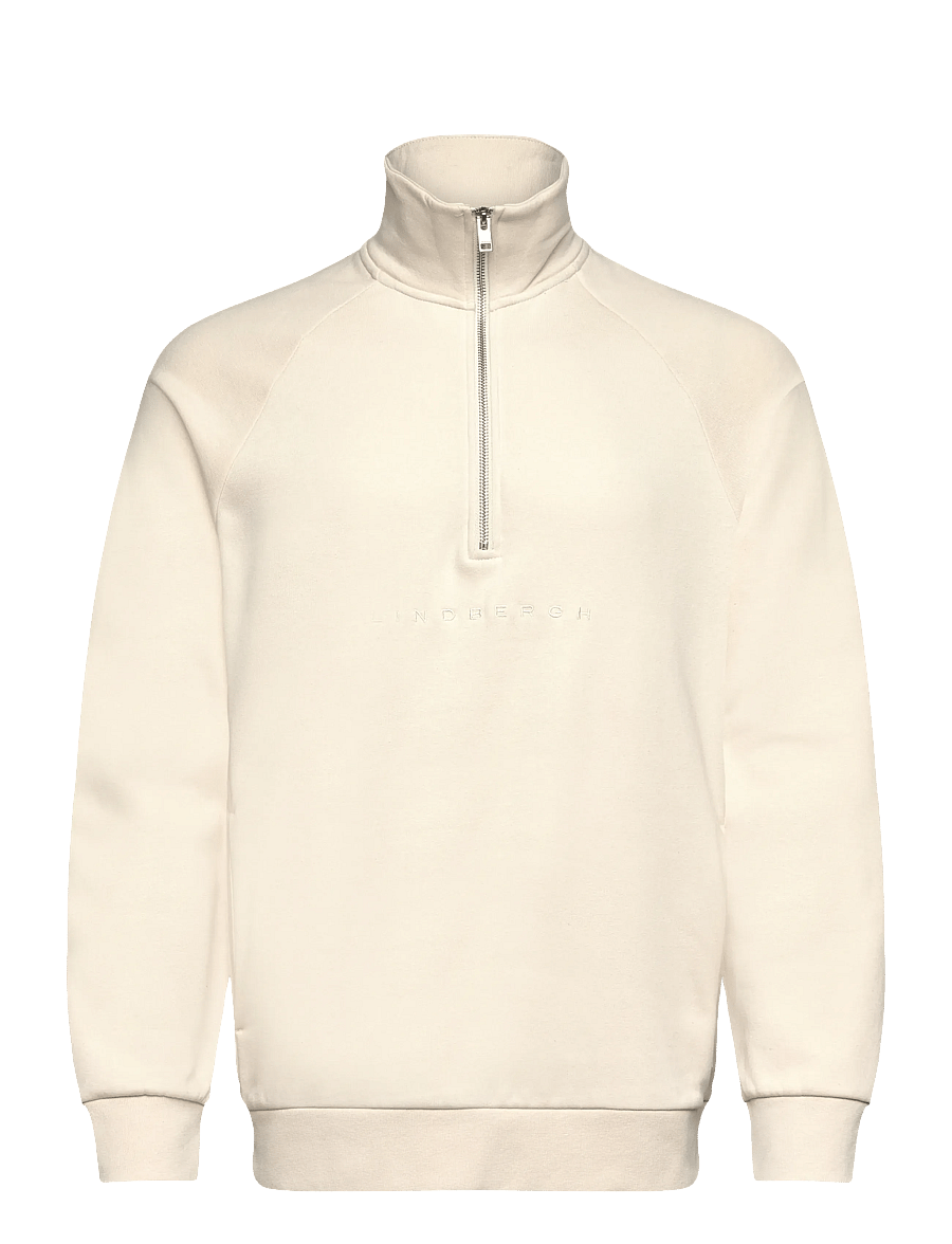 Lindbergh - Half zip raglan sweatshirt - kollektioner - ecru - 1