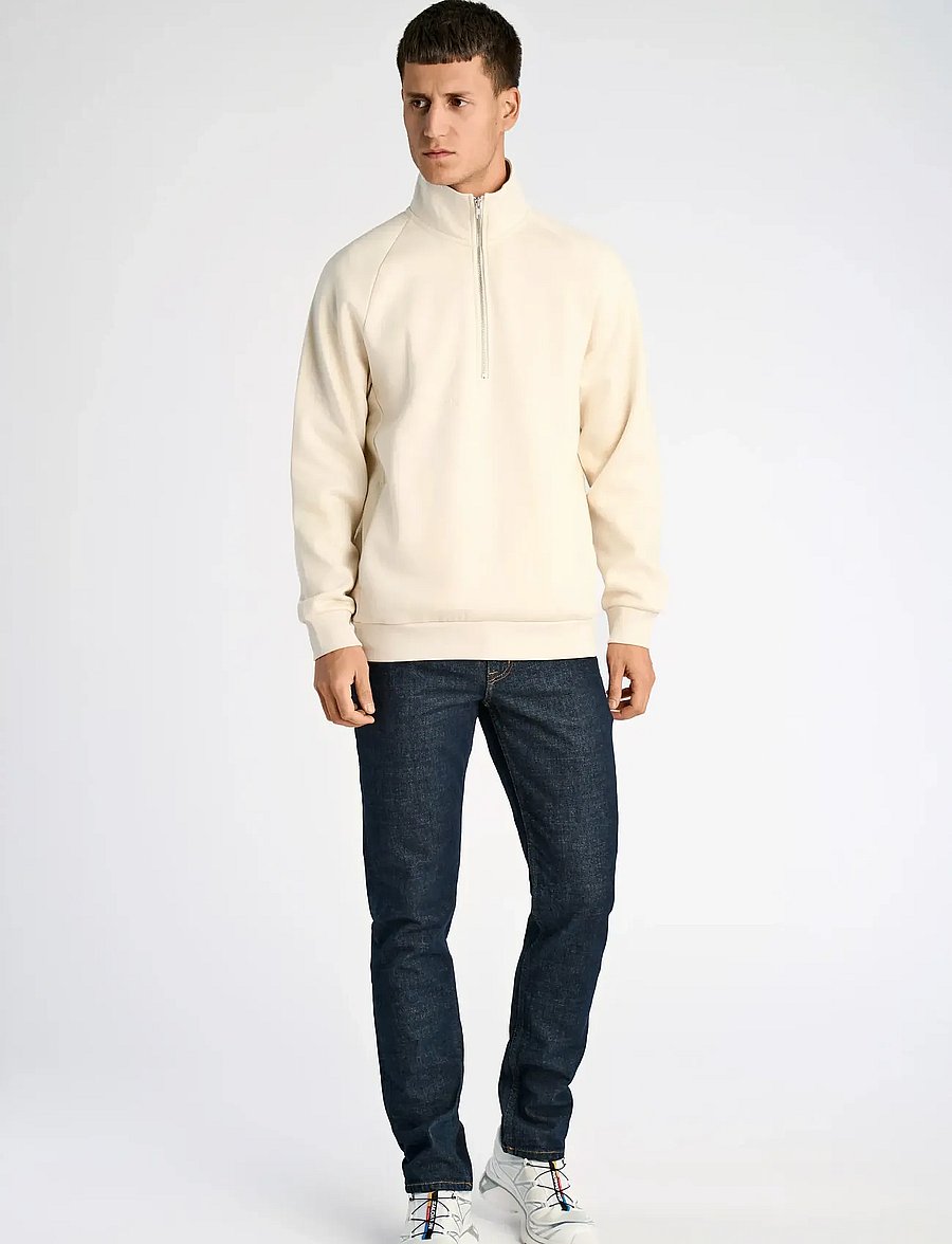 Lindbergh - Half zip raglan sweatshirt - kollektioner - ecru - 0