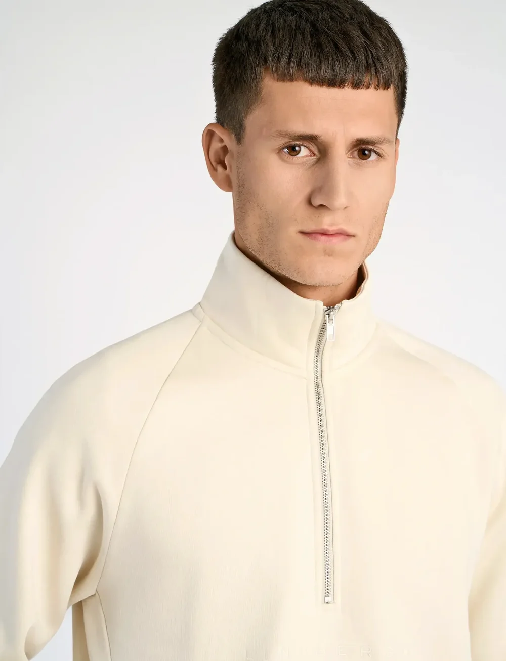 Lindbergh - Half zip raglan sweatshirt - kollektioner - ecru - 3