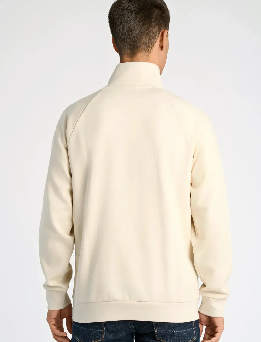 Lindbergh - Half zip raglan sweatshirt - kollektioner - ecru - 4
