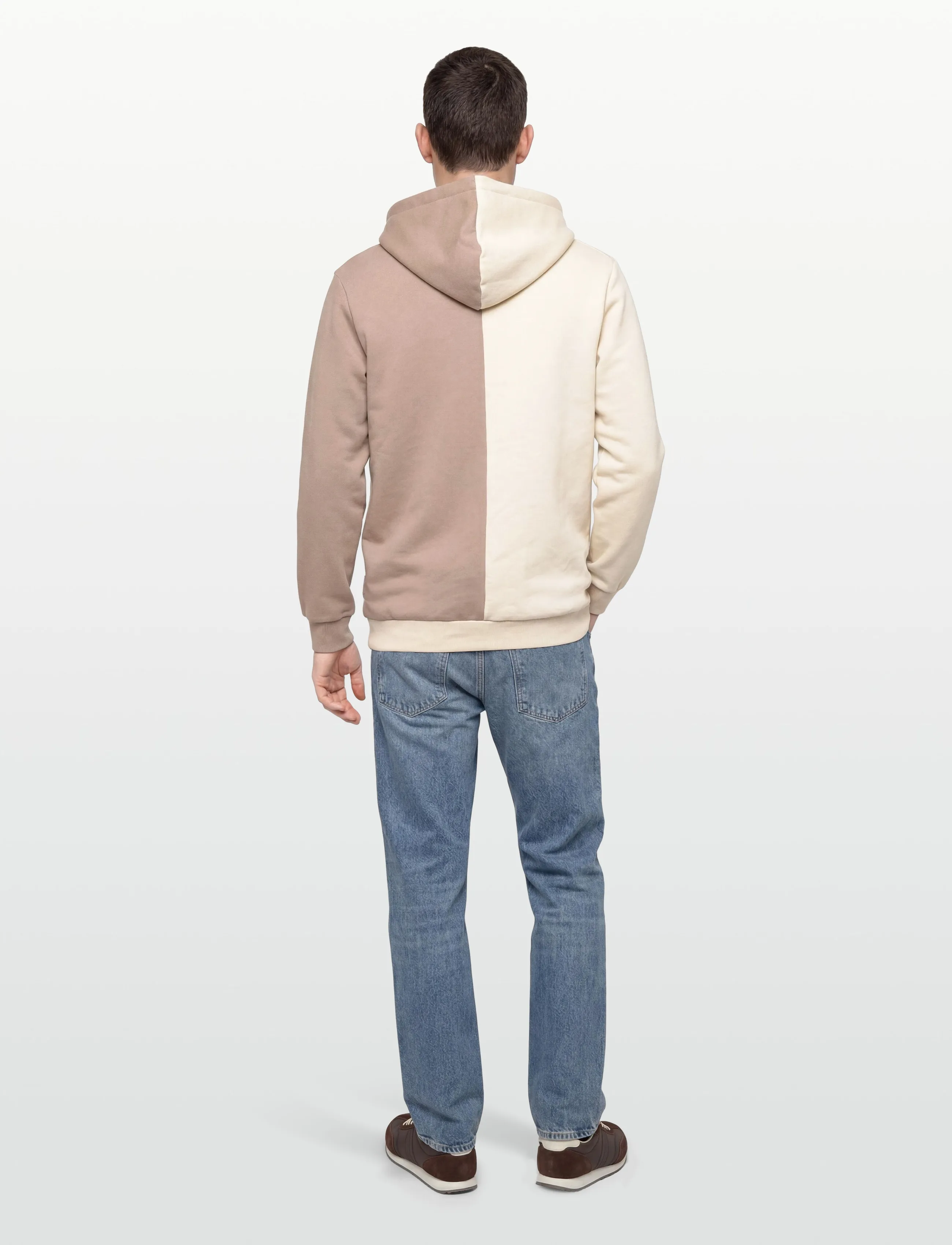 Lindbergh - Colour block hoodie - sweatshirts - sand mix - 4