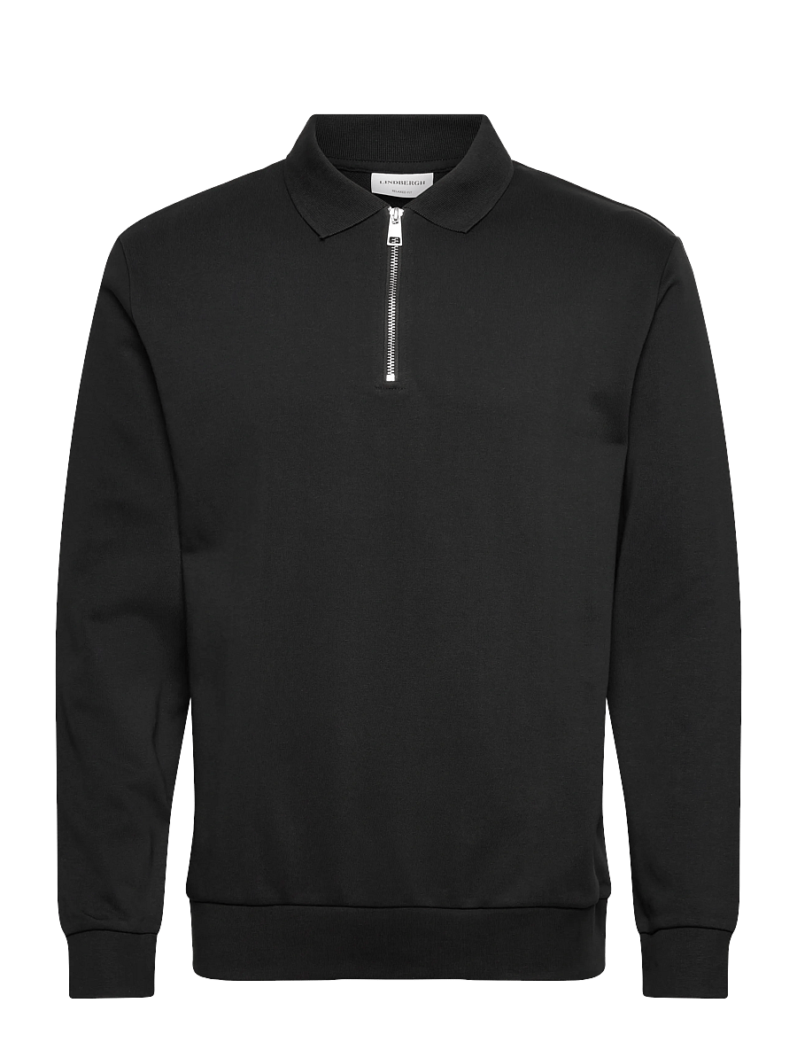 Lindbergh - Half zip polo sweat - lange mouwen - black - 1