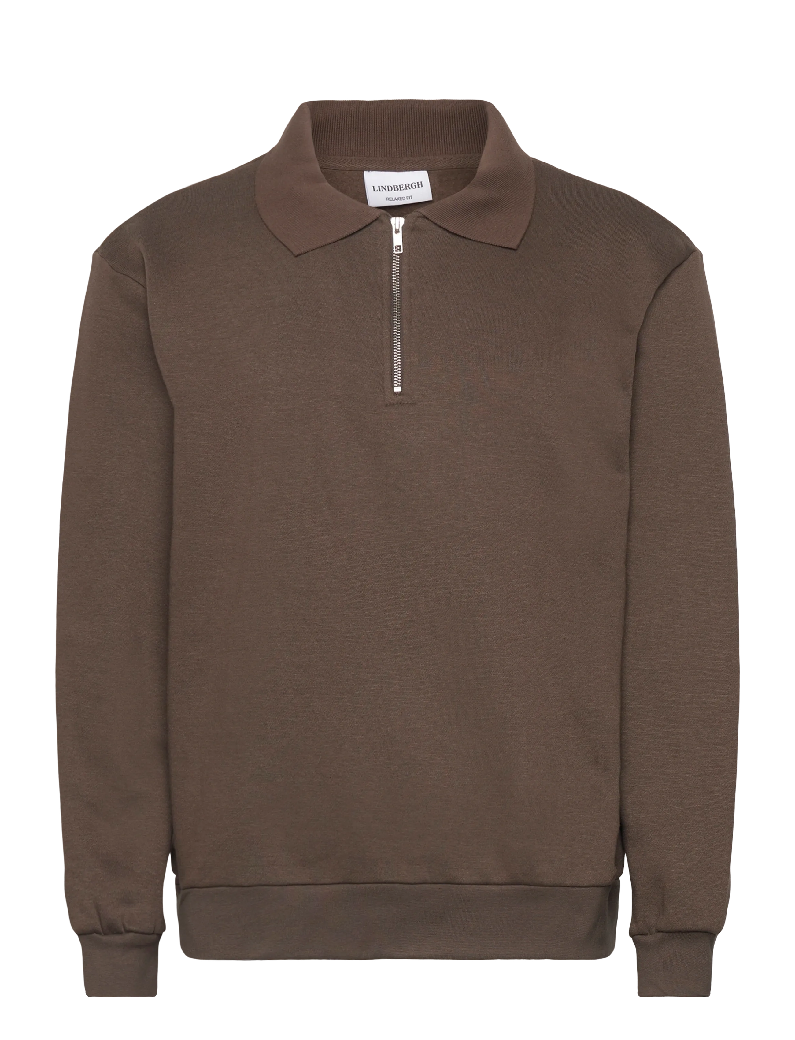 Half zip polo sweat - DK BROWN