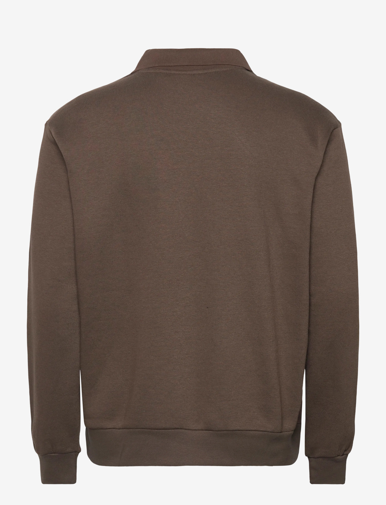 Lindbergh - Half zip polo sweat - efterårstøj - dk brown - 1