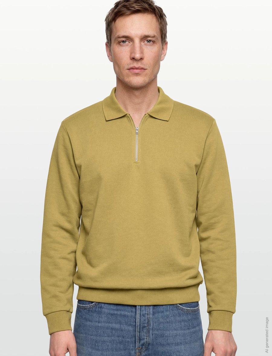 Lindbergh - Half zip polo sweat - polos à manches longues - green - 3