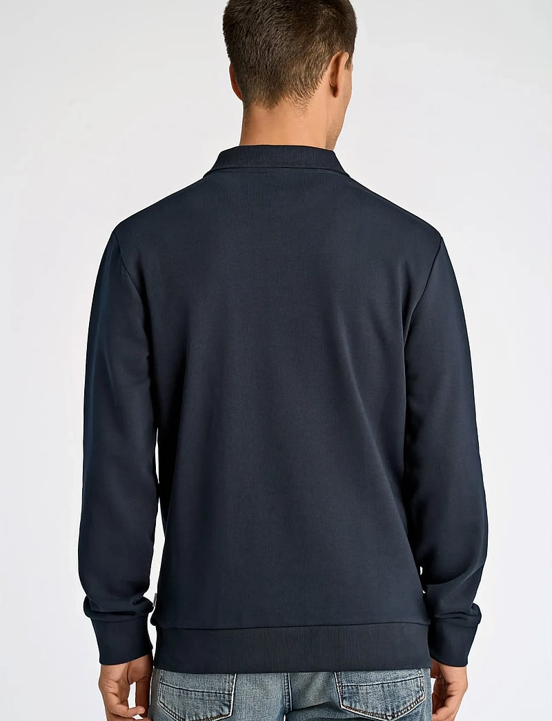 Lindbergh - Half zip polo sweat - långärmade pikéer - navy - 4