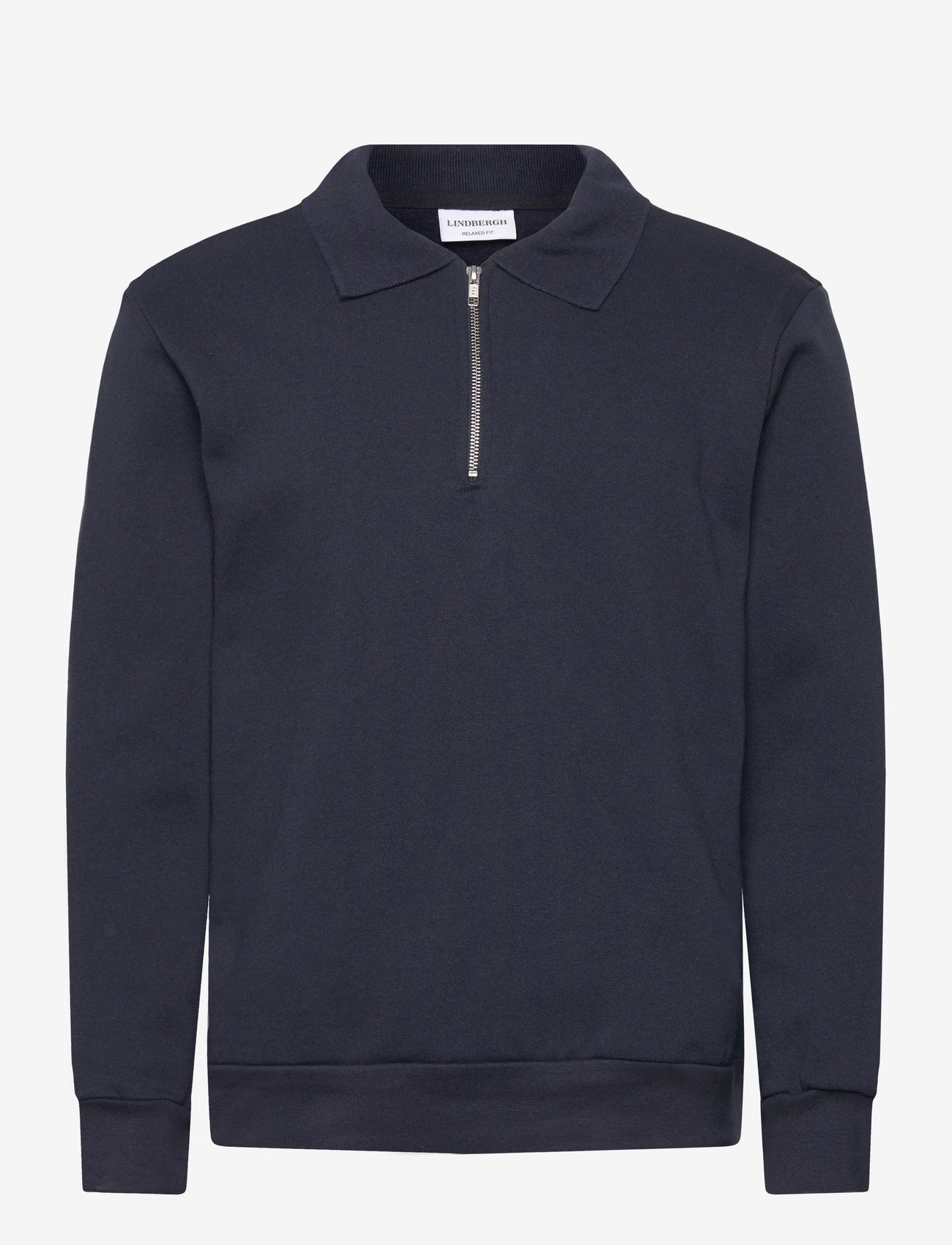 Lindbergh - Half zip polo sweat - langærmede poloer - navy - 0