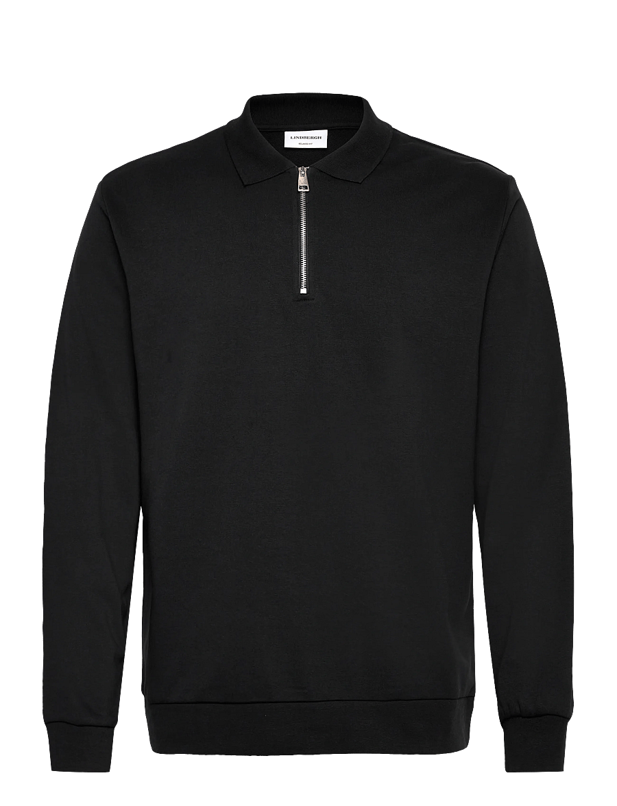 Lindbergh - Sweat polo L/S - collections - black - 0