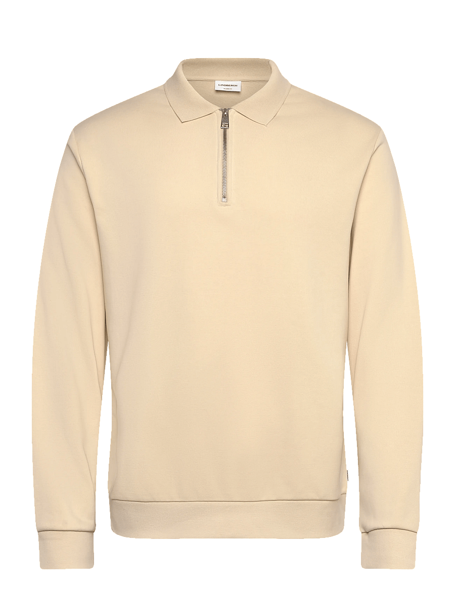 Lindbergh - Sweat polo L/S - dressipluusid - lt stone - 0