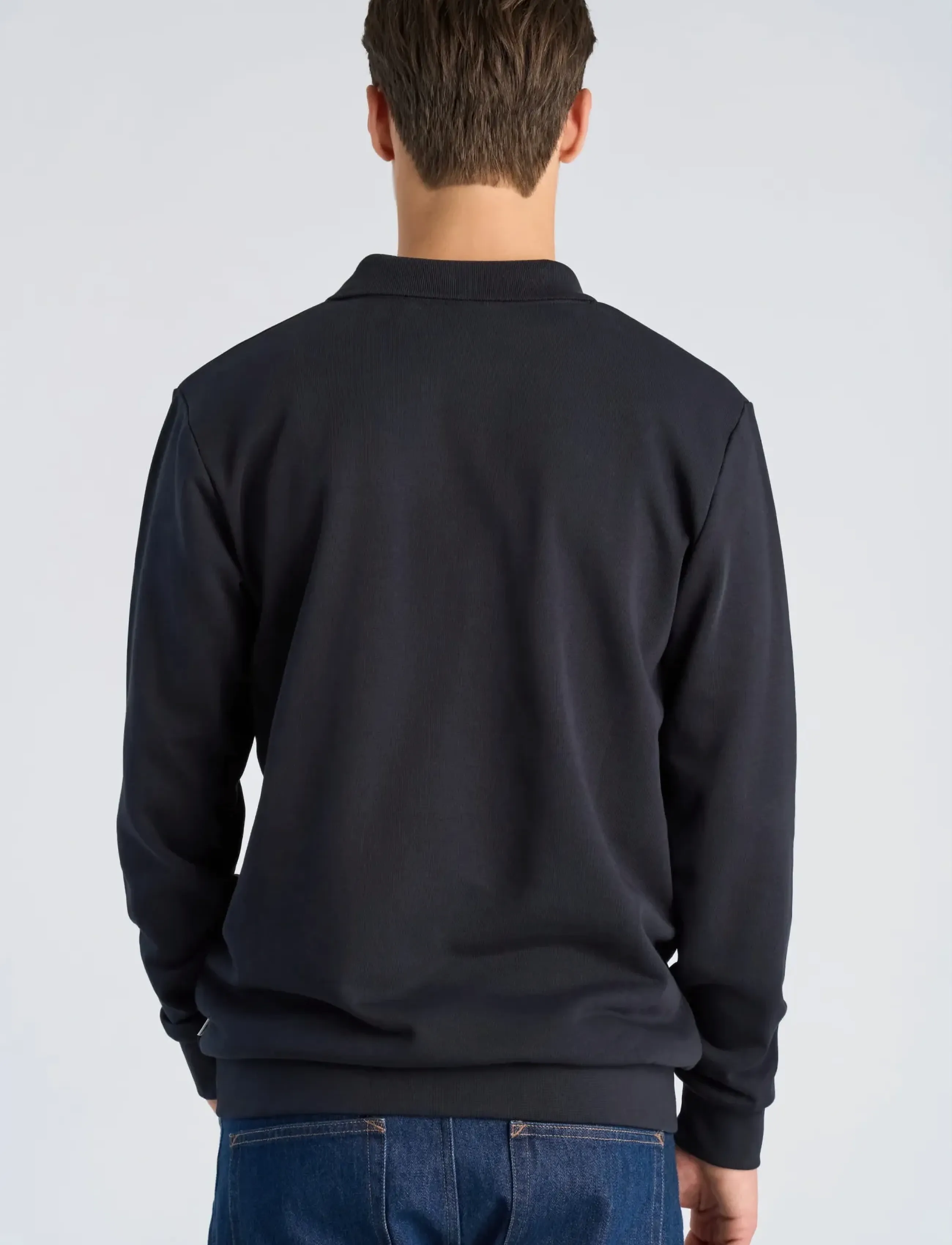 Sweat V-Neck Polo L/S 3