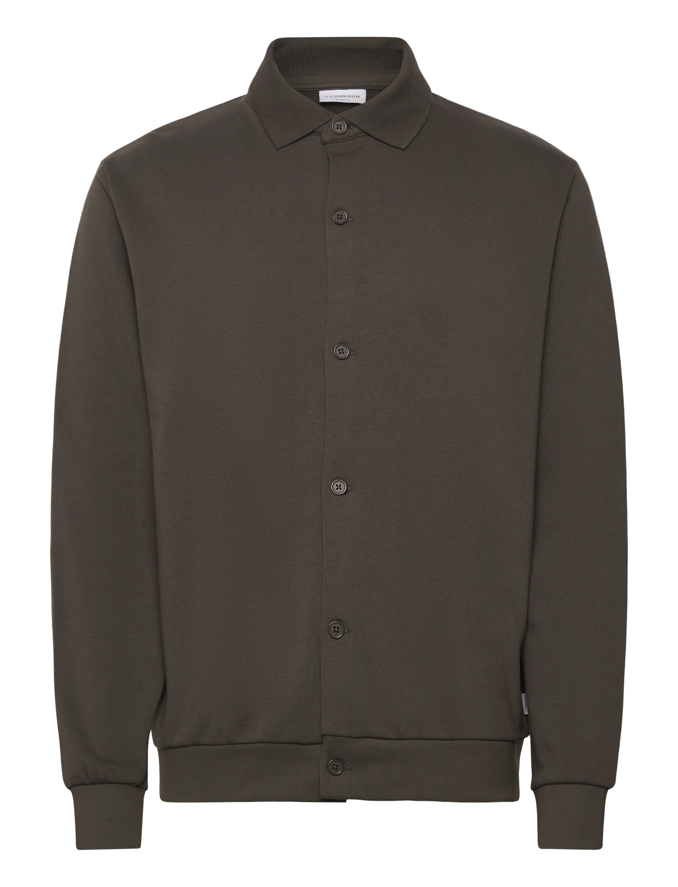 Lindbergh Sweat cardigan L/S - Sweatshirts - DK ARMY / brown