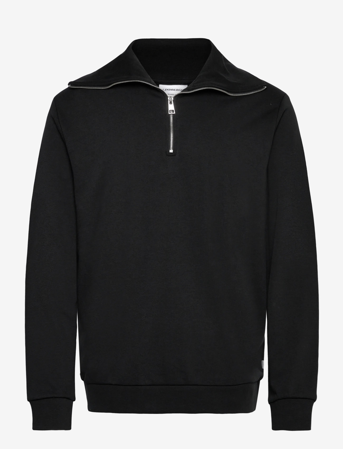 Lindbergh - Half zip sweat with oversized colla - halfzip strik - black - 0