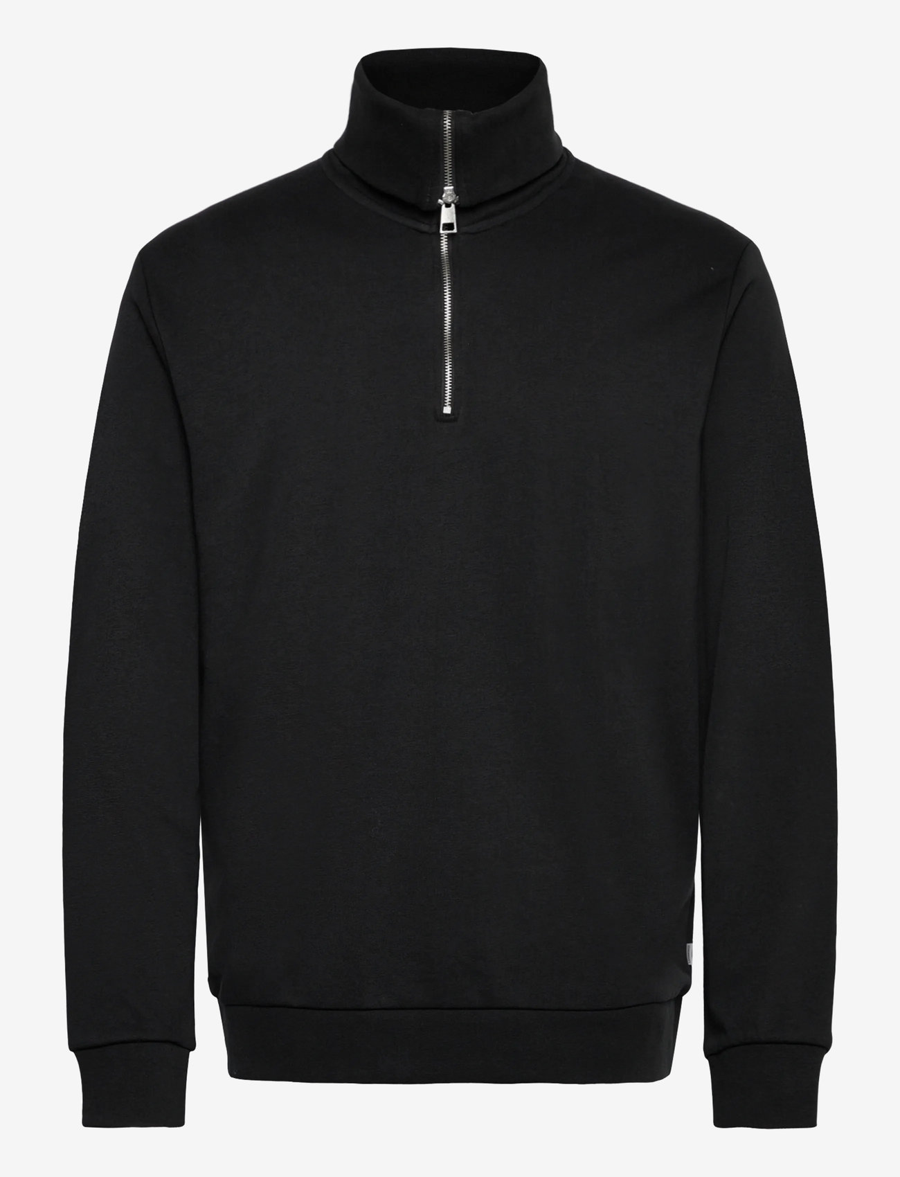 Lindbergh - Half zip sweat with oversized colla - halfzip strik - black - 2