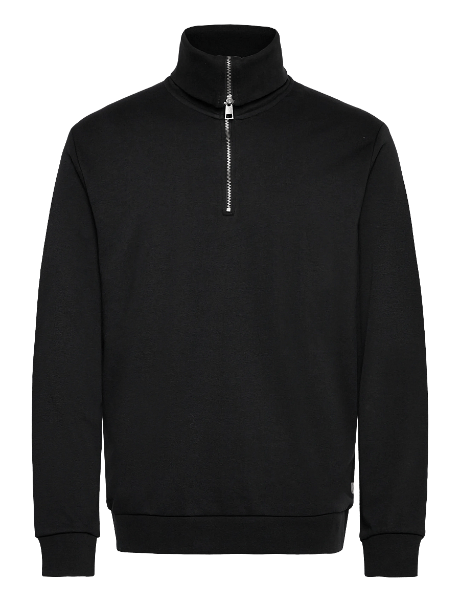 Lindbergh - Half zip sweat with oversized colla - half zip-tröjor - black - 2