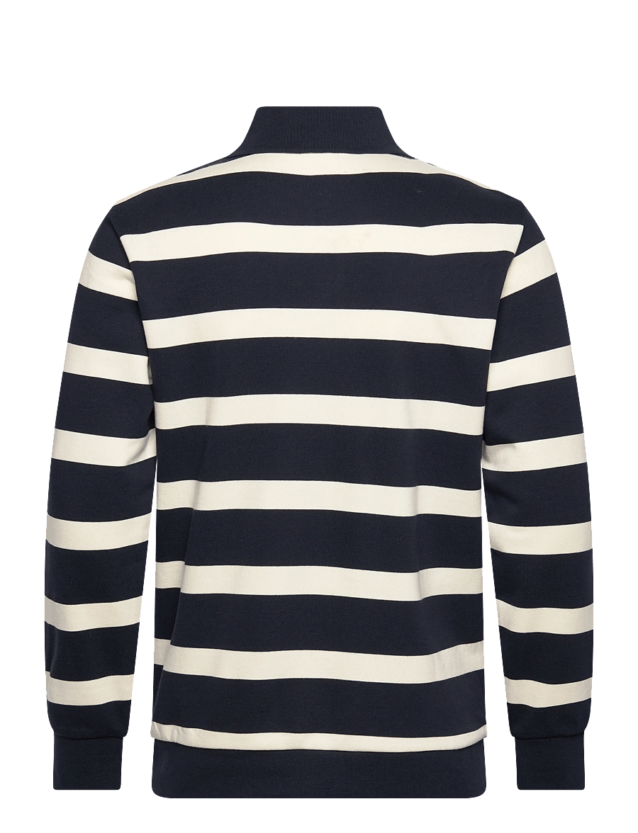 Lindbergh - Striped polo sweatshirt L/S - langärmelig - navy - 2