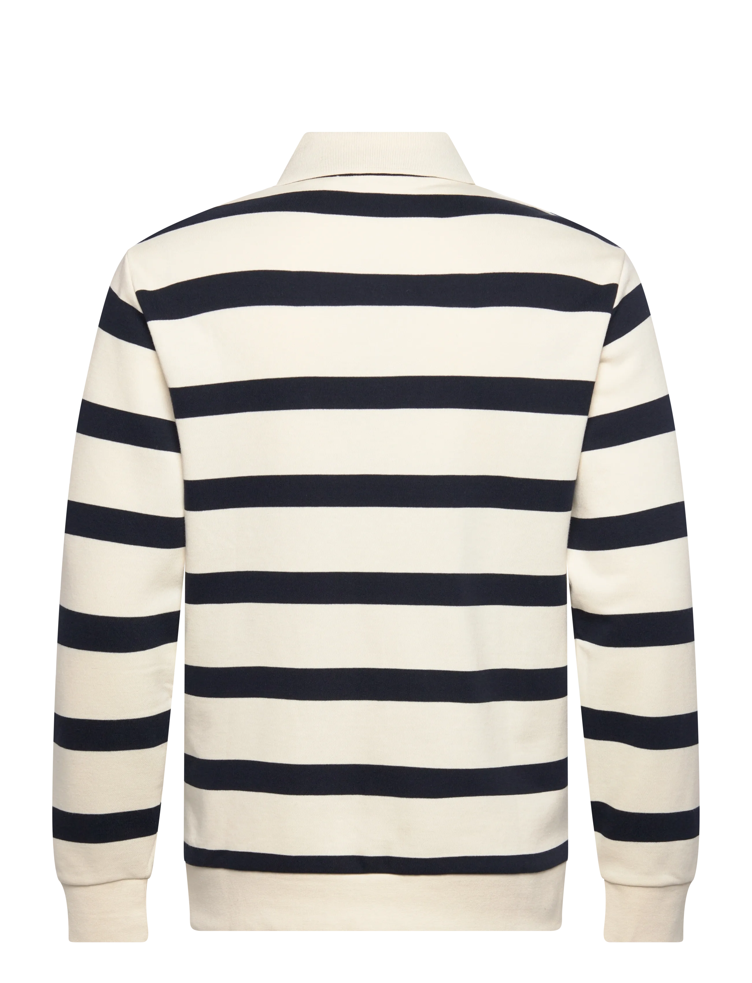 Lindbergh - Striped polo sweatshirt L/S - long-sleeved polos - pearl white - 2