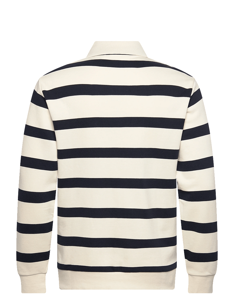 Lindbergh - Striped polo sweatshirt L/S - langärmelig - pearl white - 2