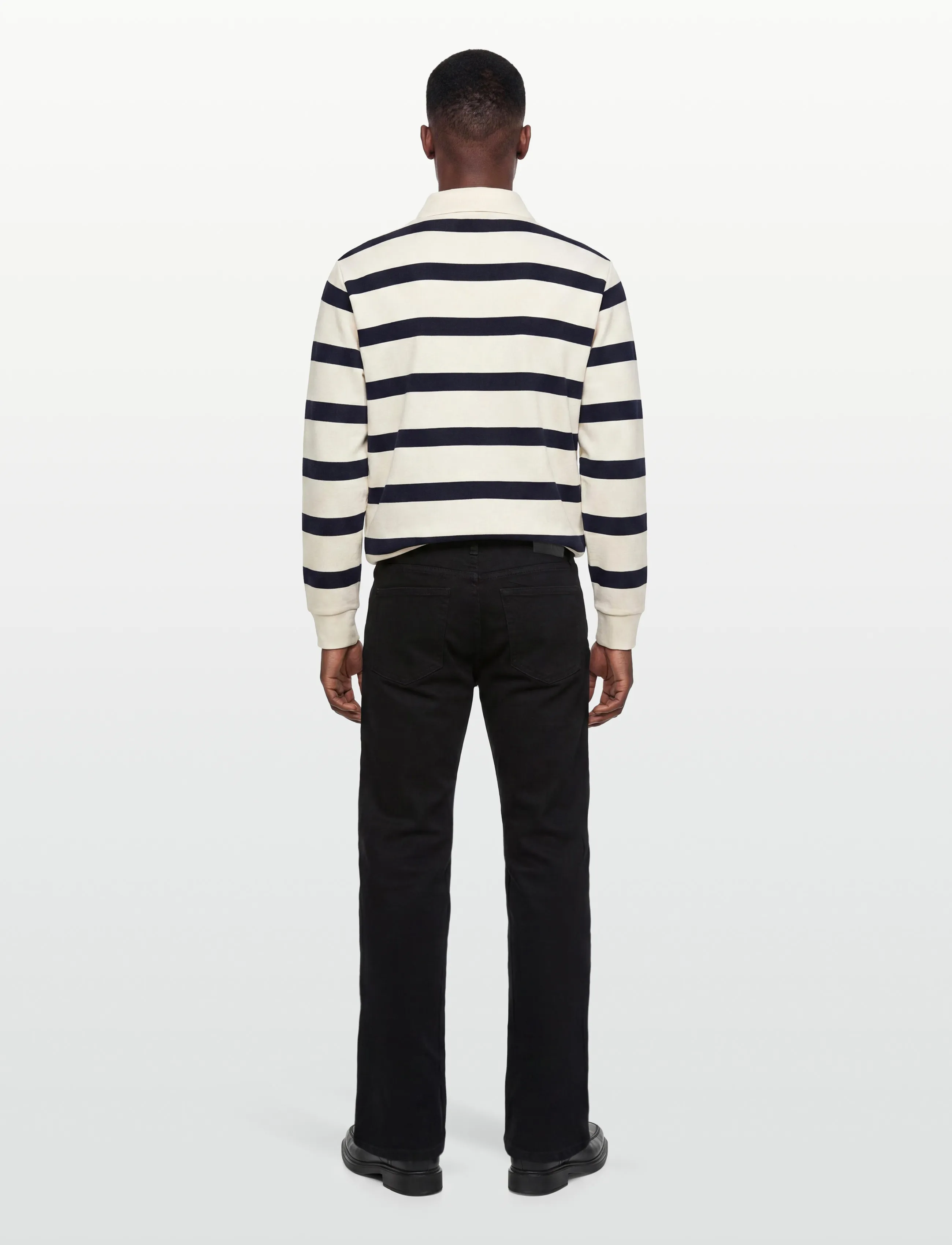Lindbergh Striped Polo Sweatshirt L/S herr – bild 3