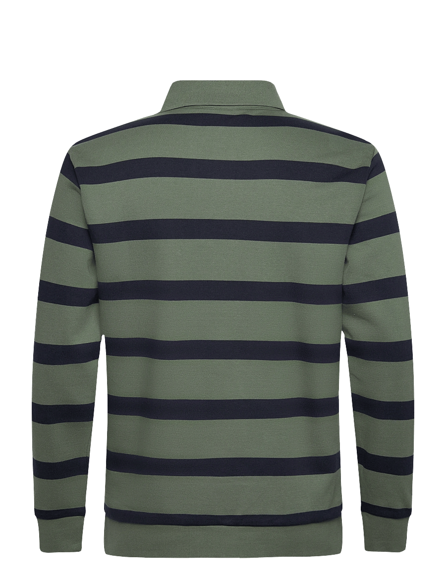 Lindbergh - Striped polo sweatshirt L/S - langärmelig - pine green - 2