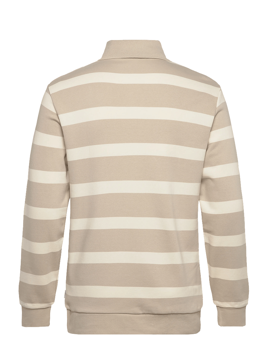 Lindbergh - Striped polo sweatshirt L/S - langärmelig - sand - 2
