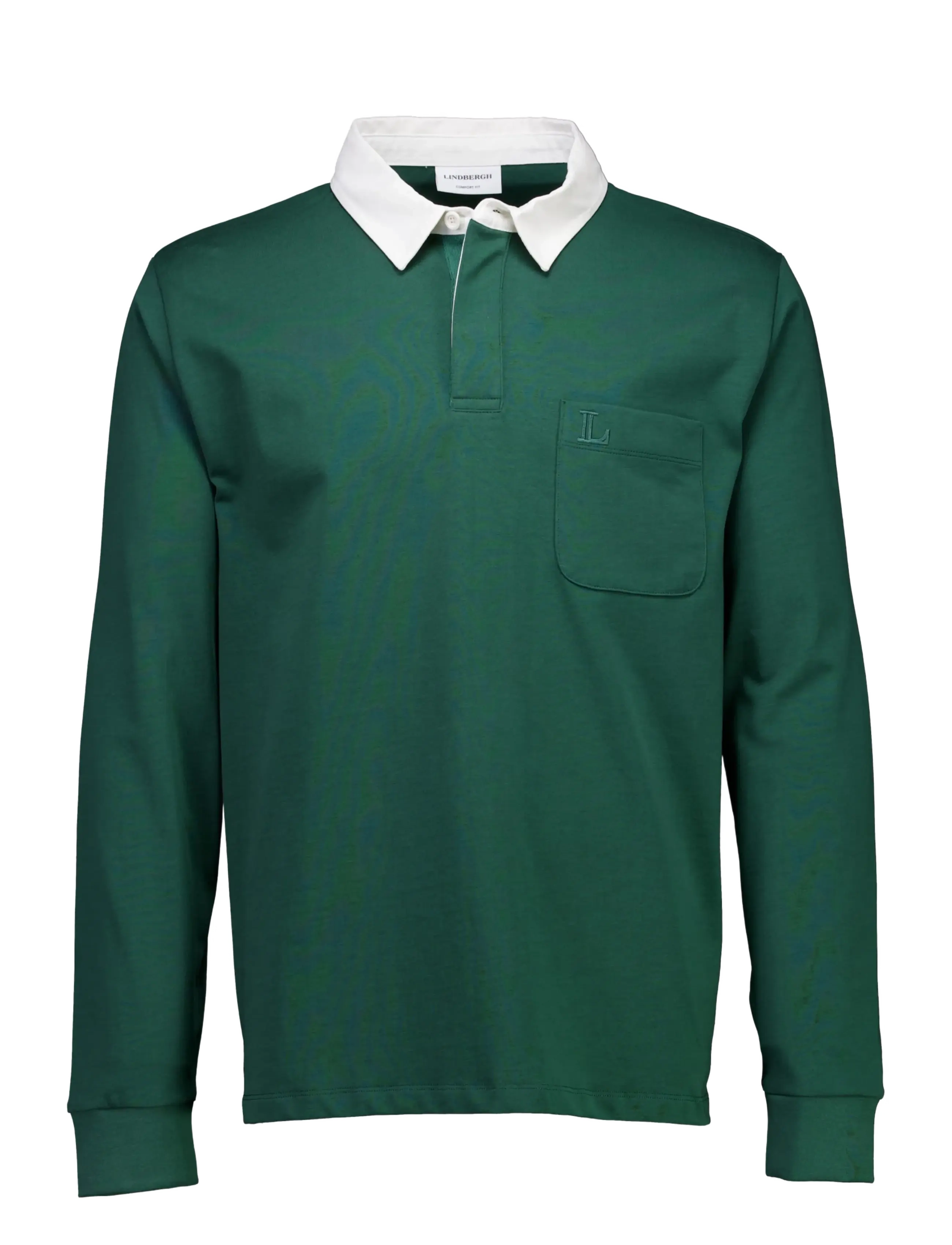 Lindbergh - Rugby sweat polo with logo  L/S - dk green - 1