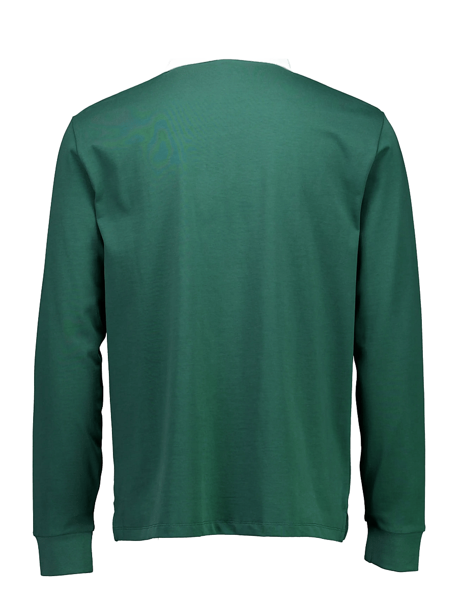 Lindbergh - Rugby sweat polo with logo L/S - dk green - 2