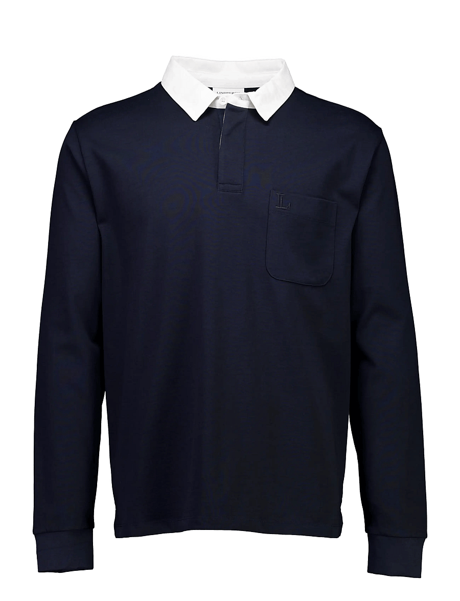Lindbergh - Rugby sweat polo with logo L/S - navy - 1