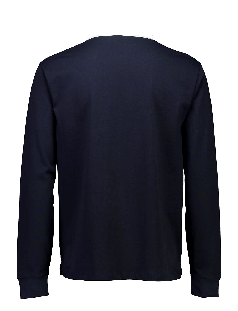 Lindbergh - Rugby sweat polo with logo L/S - navy - 2