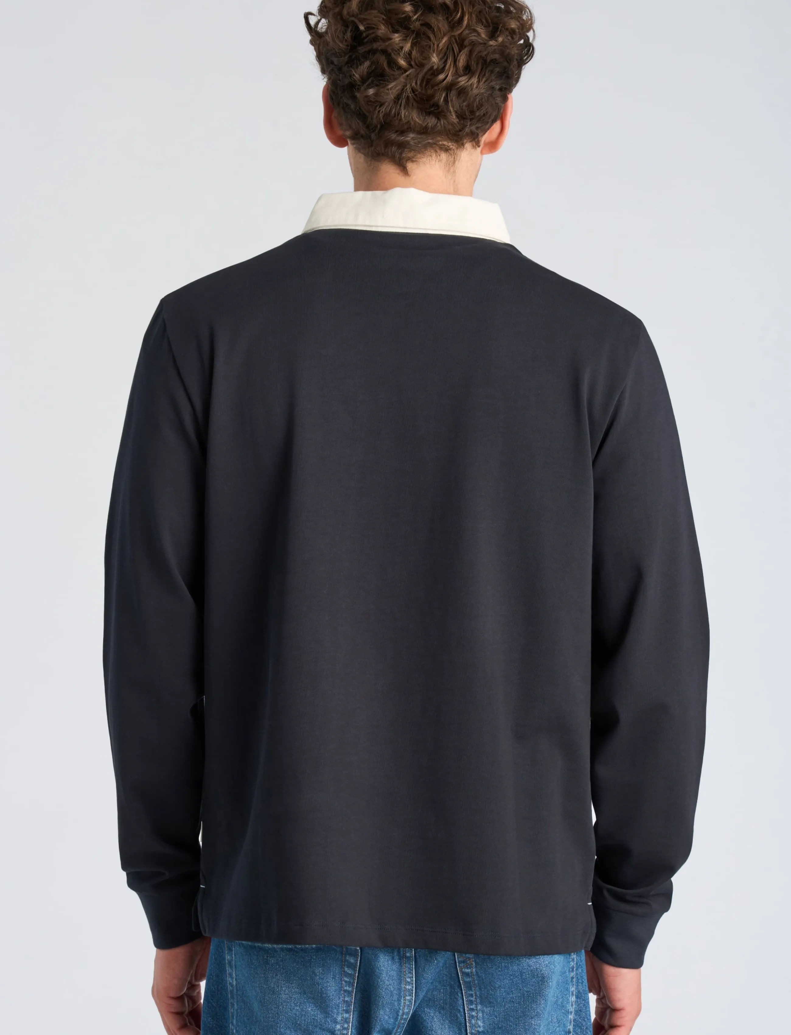 Lindbergh - Rugby sweat polo with logo  L/S - navy - 4