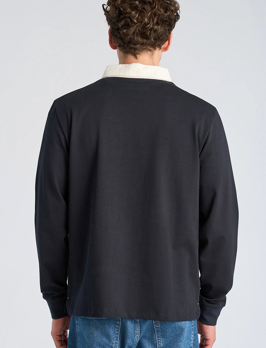 Lindbergh - Rugby sweat polo with logo L/S - navy - 4