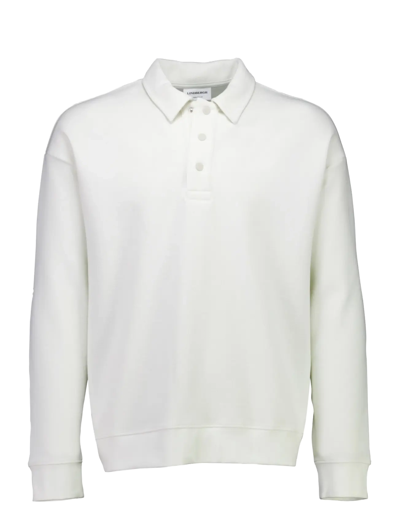 Lindbergh - Birdeye sweat polo L/S - chalk white - 1