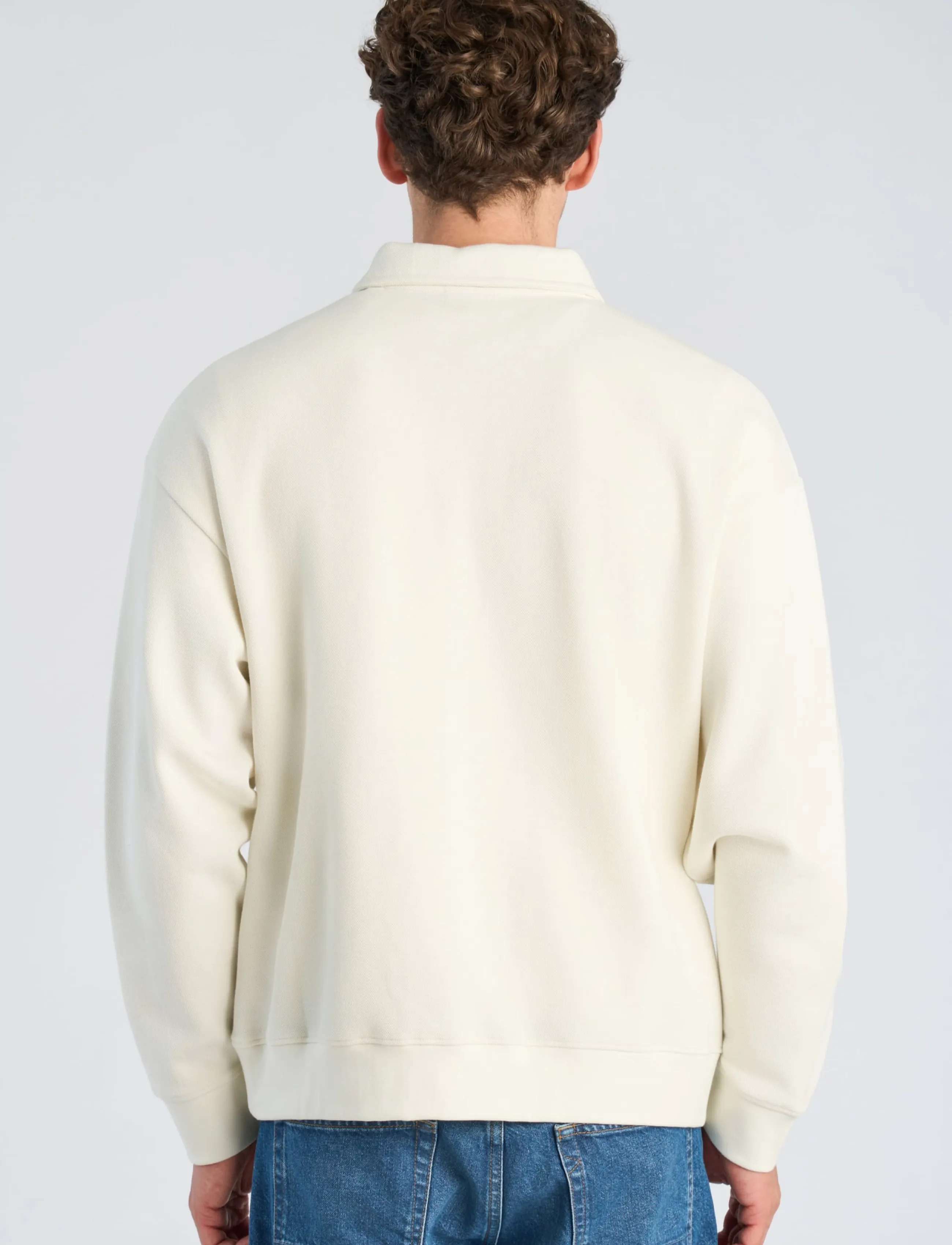 Lindbergh - Birdeye sweat polo L/S - chalk white - 4