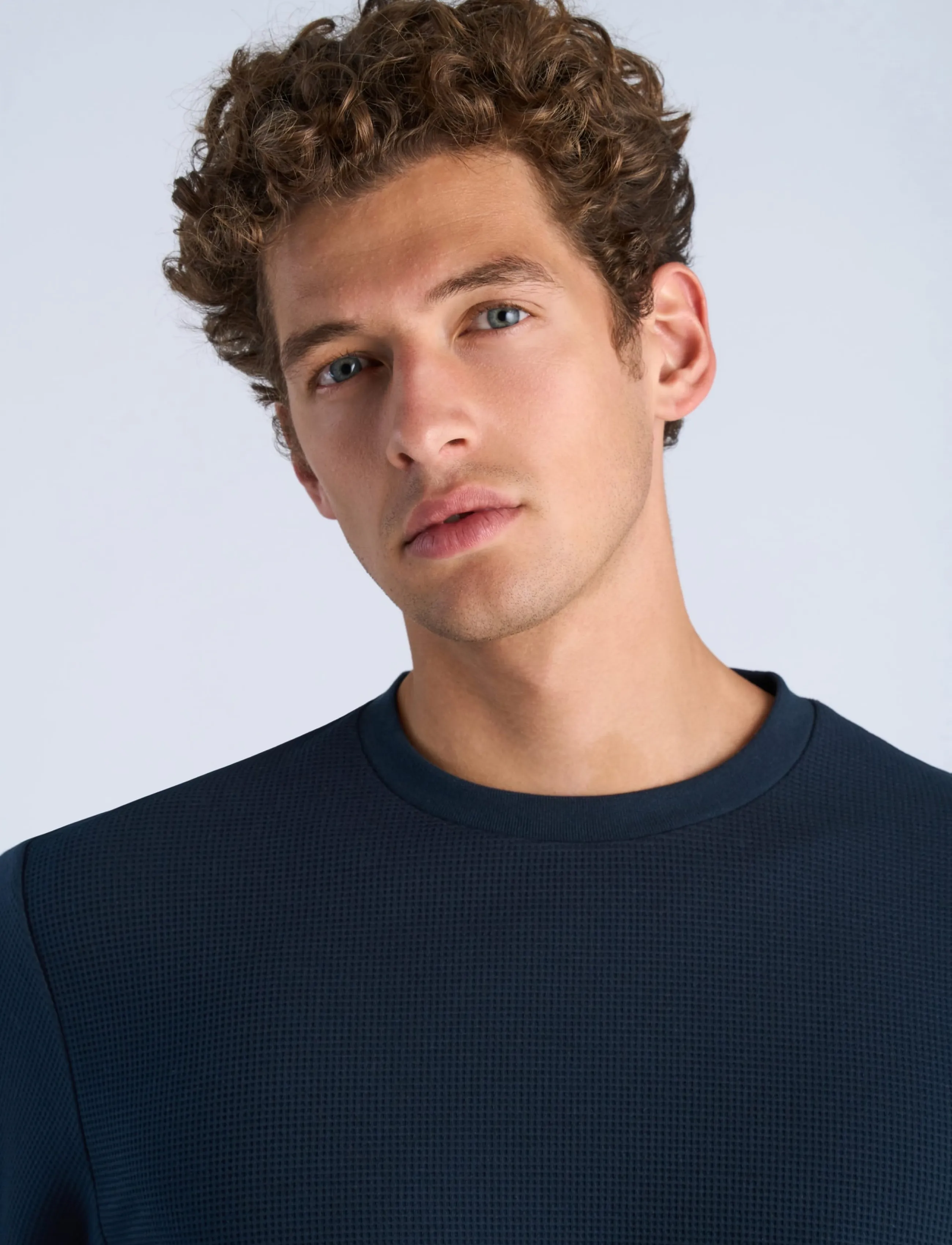 Lindbergh - Waffle crew neck sweat - autumn savings - navy - 5
