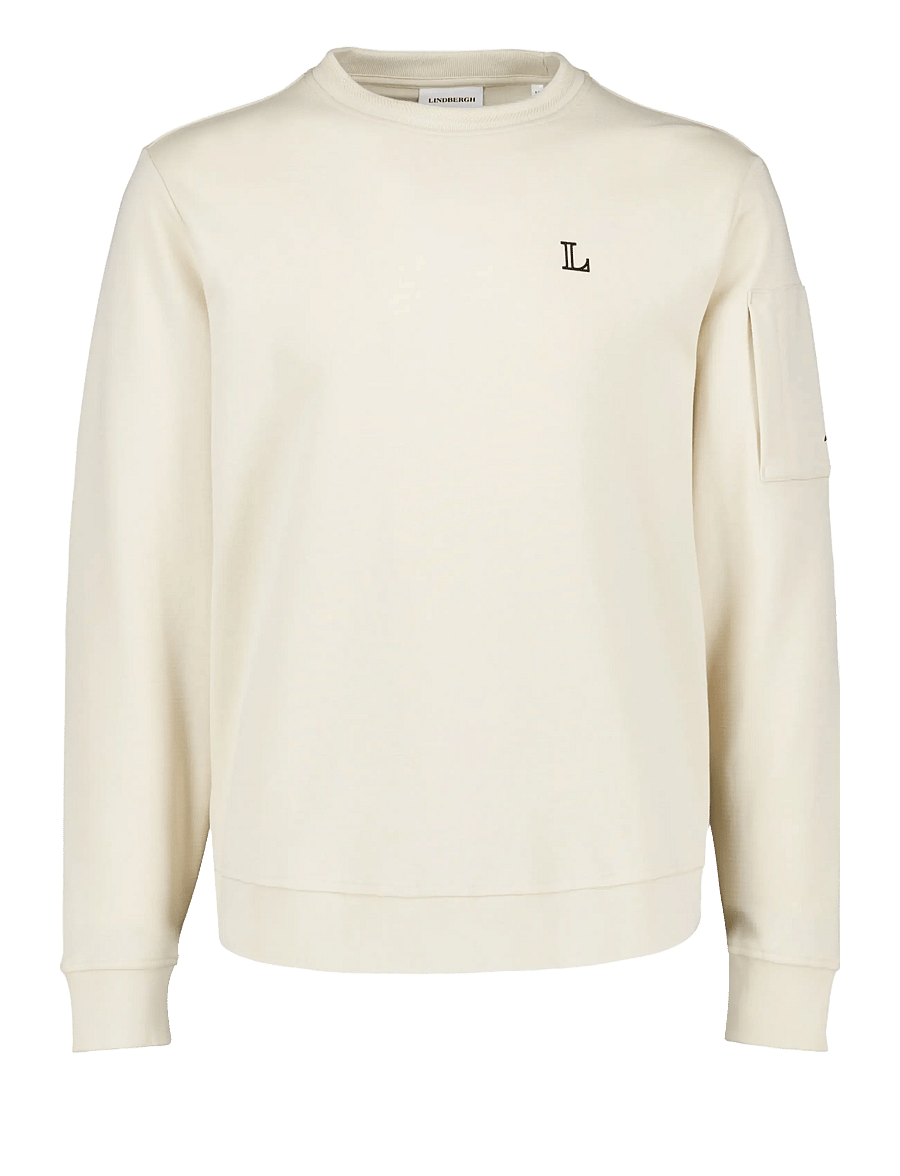 Lindbergh - O-neck sweat - collections - lt sand - 1