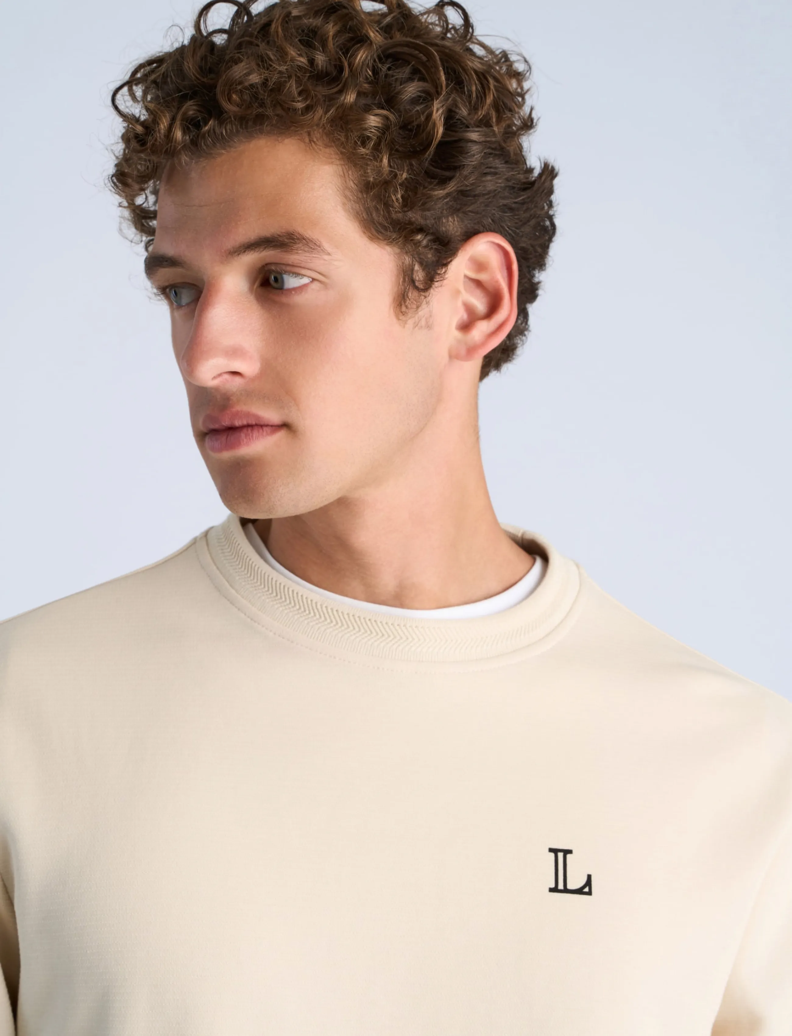 Lindbergh - O-neck sweat - collections - lt sand - 5