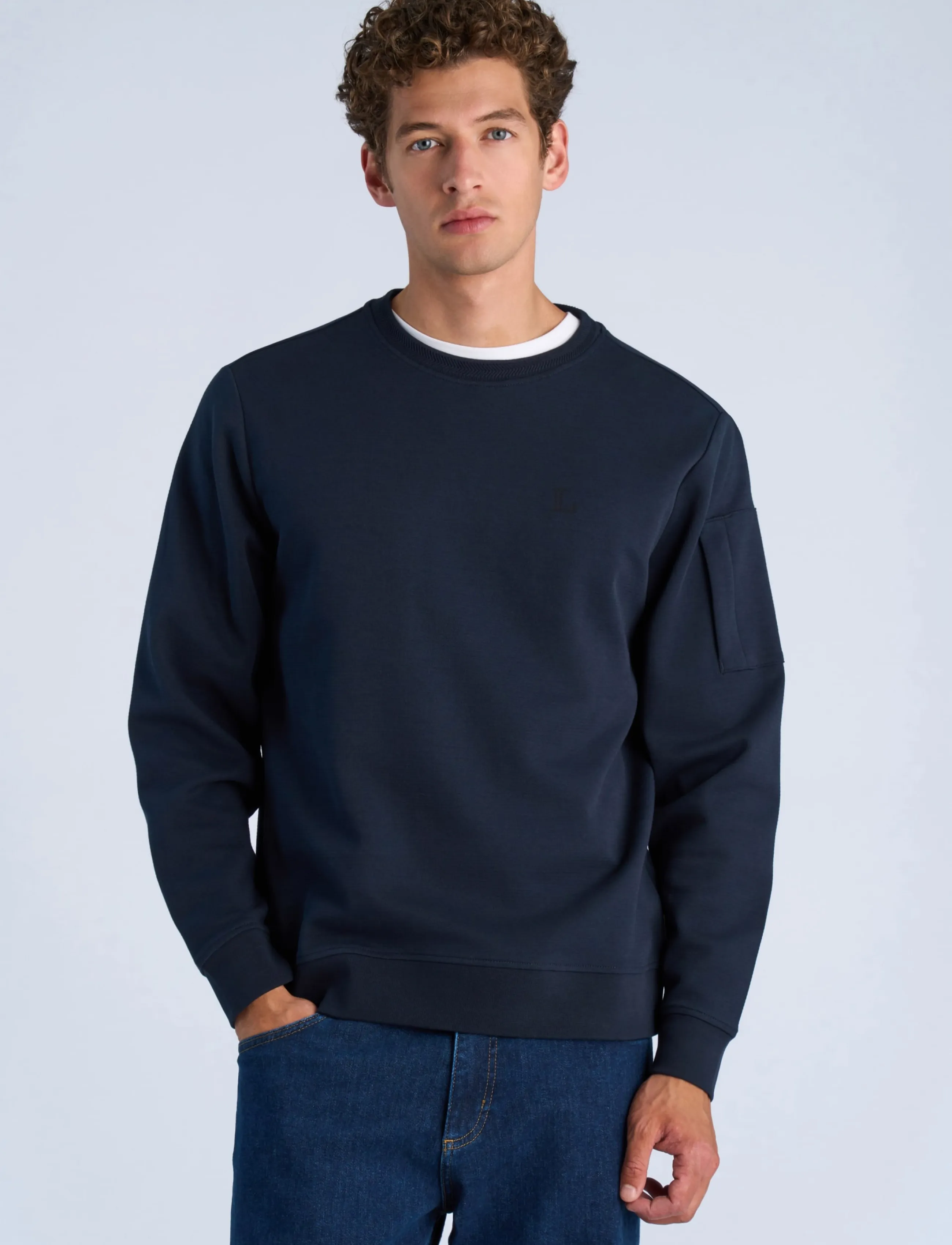 Lindbergh - O-neck sweat - sügisene kokkuhoid - navy - 3