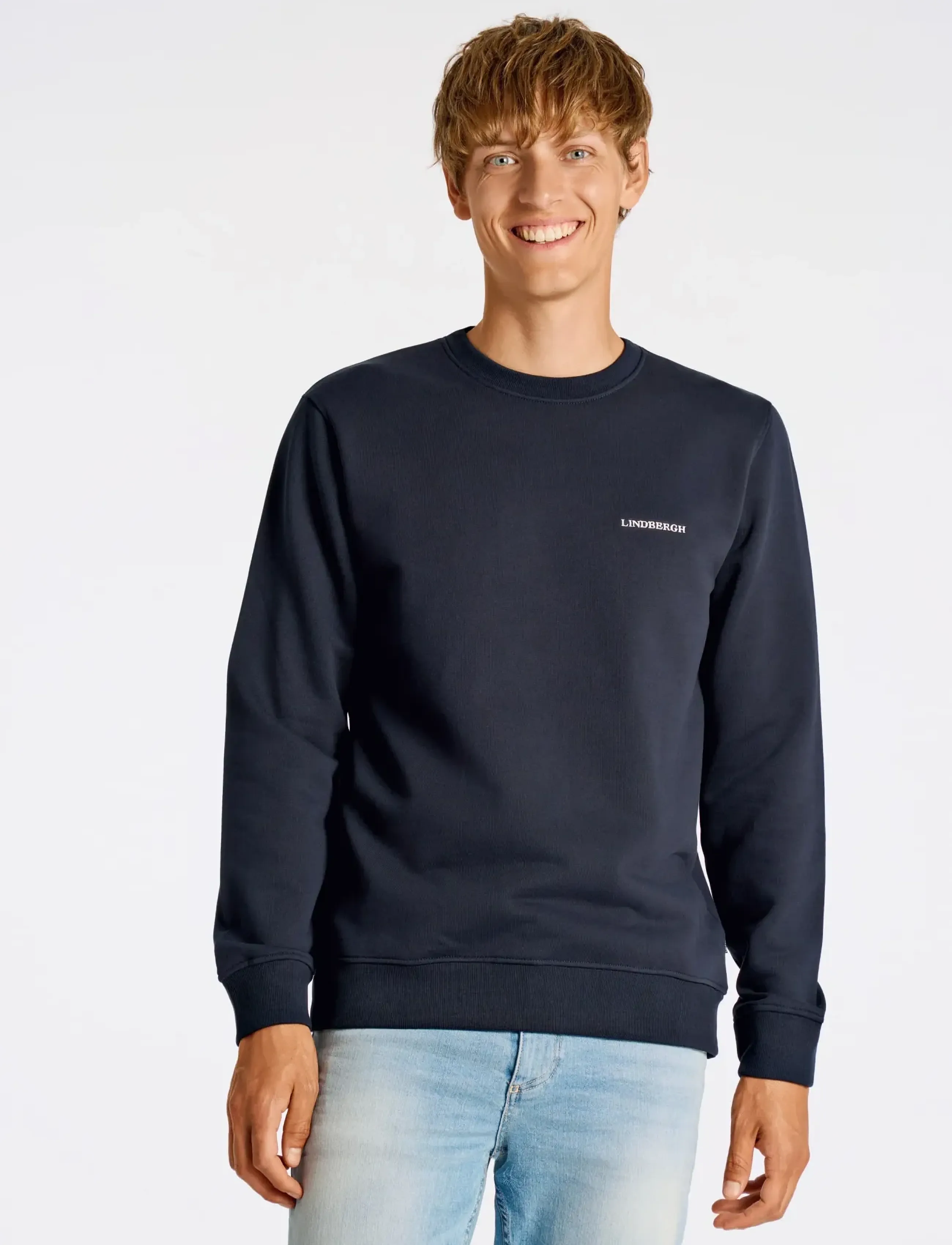 Lindbergh - Logo sweat - sweatshirts - navy - 3