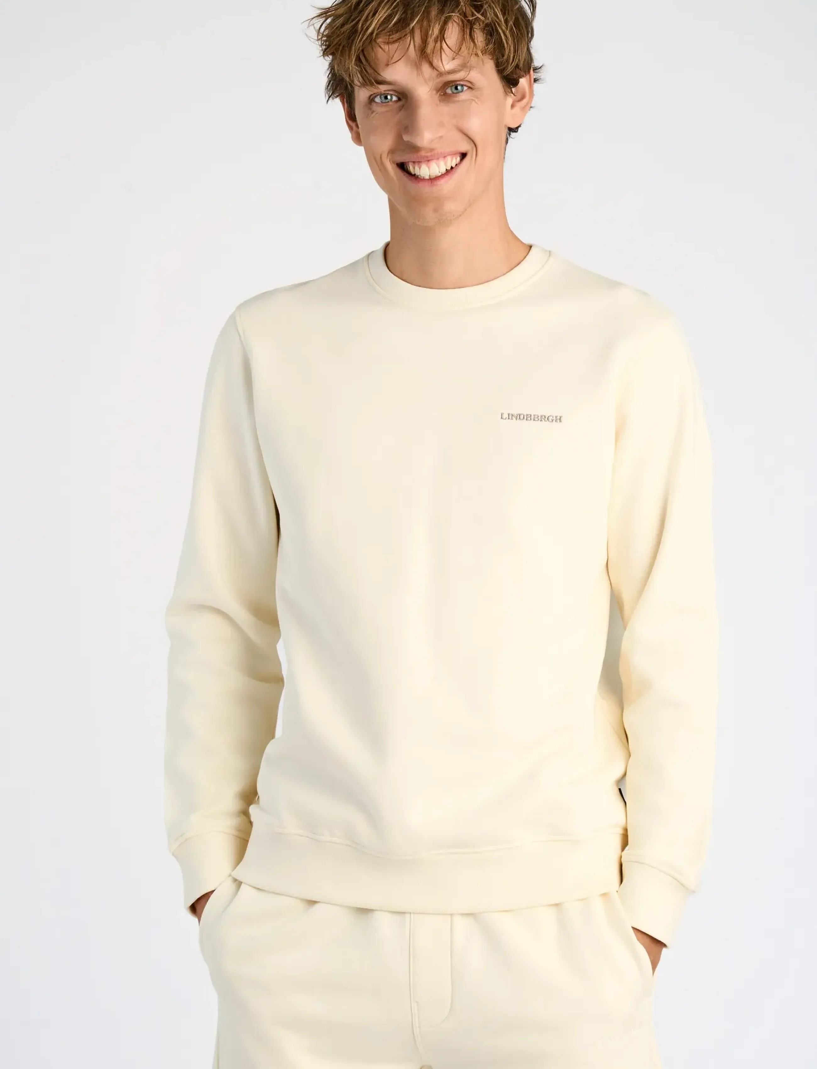Lindbergh - Logo sweat - sweatshirts - vanilla white - 3