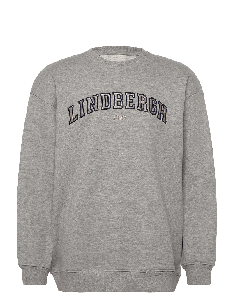 Lindbergh - Logo sweat - kollektionen - grey mel - 0