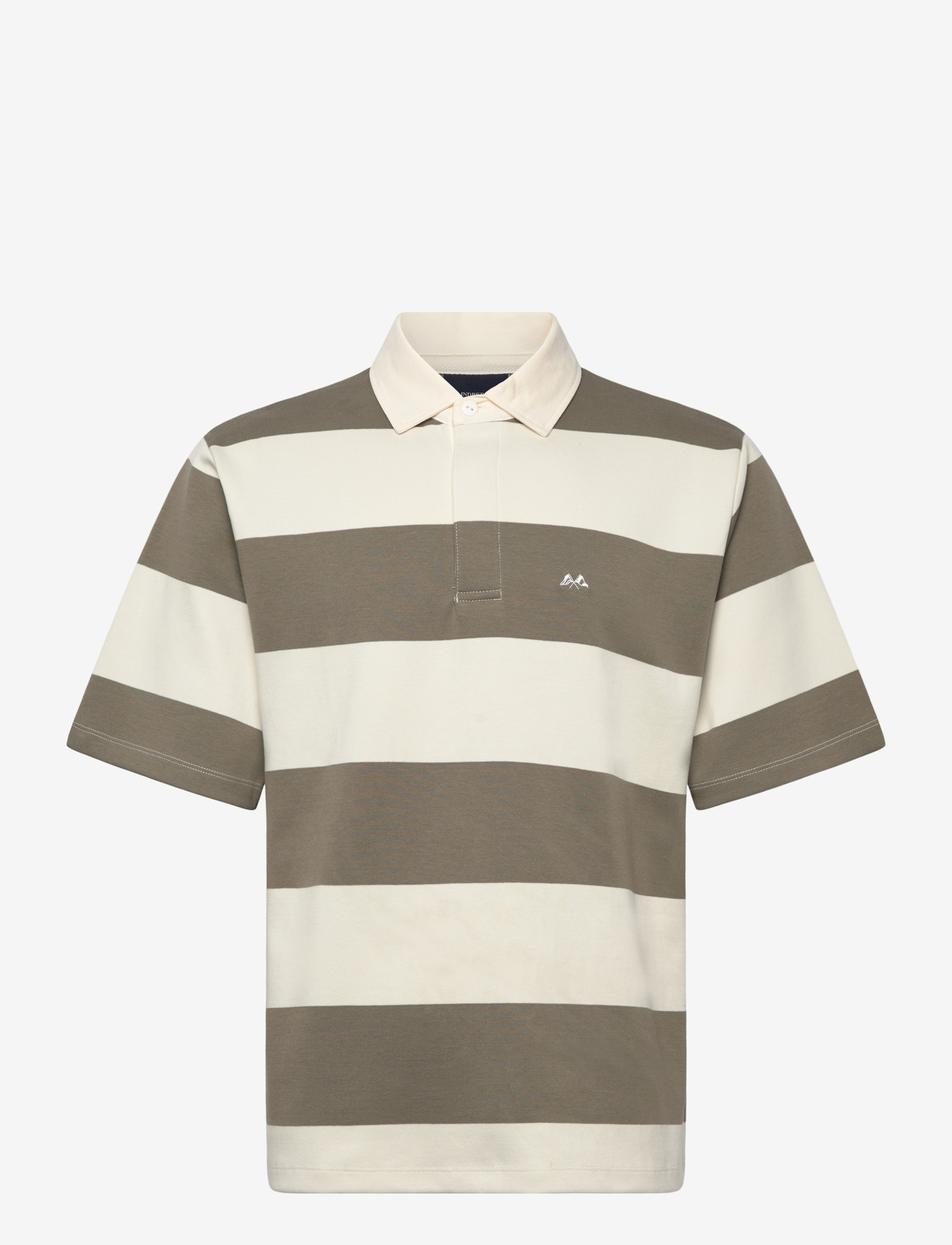 Lindbergh - Rugby polo sweat S/S - kortærmede poloer - dk olive - 1