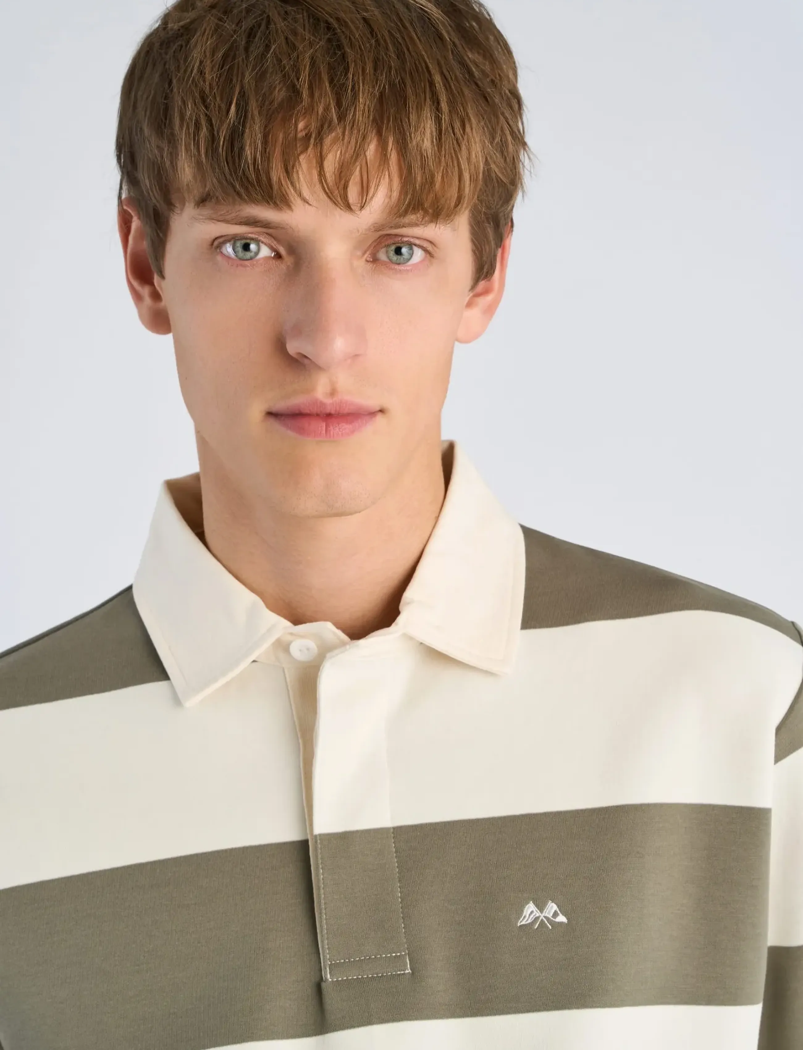 Lindbergh - Rugby polo sweat S/S - short-sleeved polos - dk olive - 5