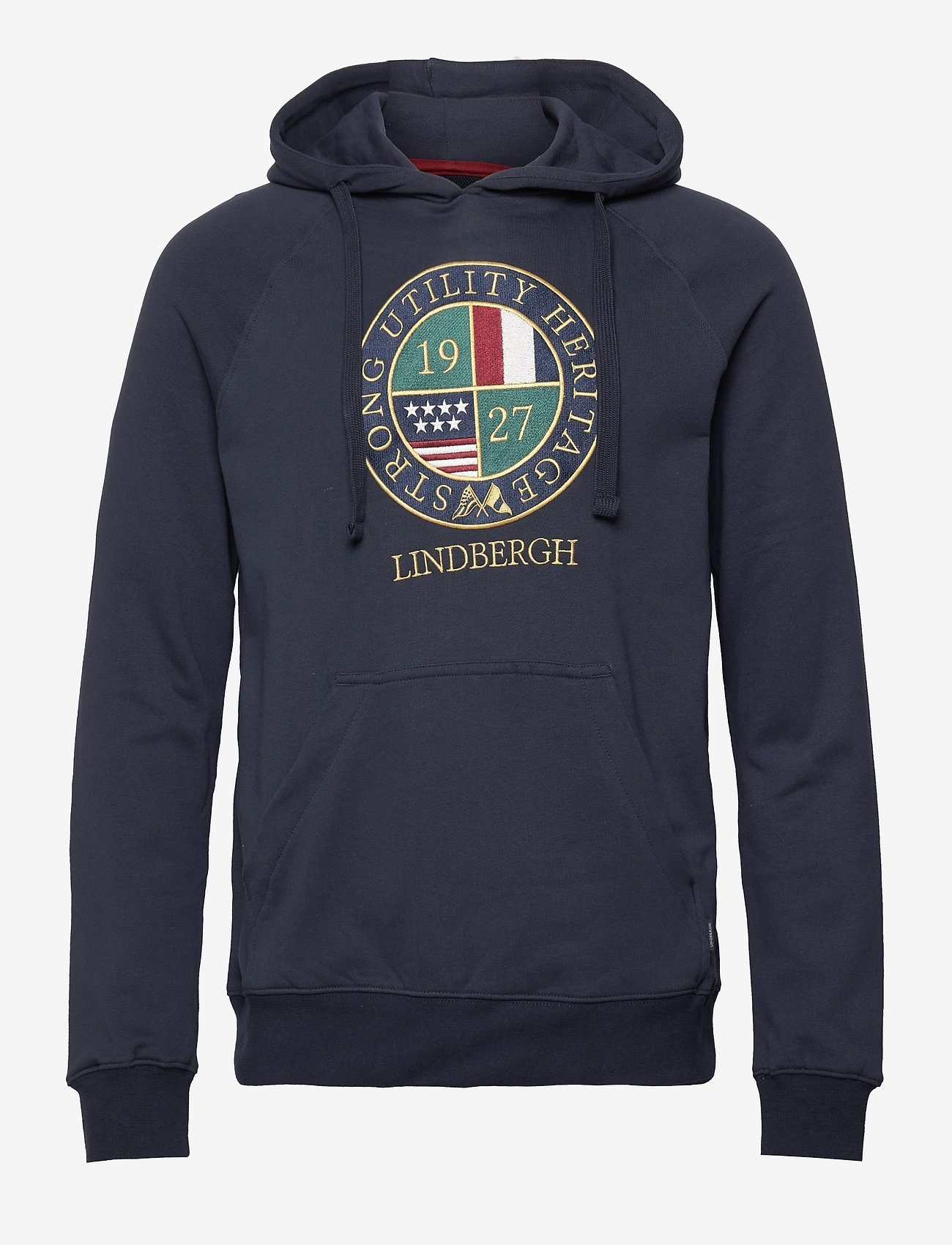 Lindbergh - Embroidery hoodie sweat - navy - 0