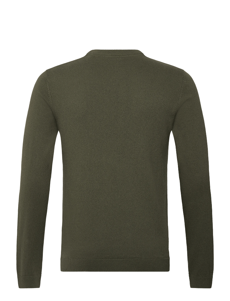 Lindbergh - 100% recycle knit round neck - rundhals - army mel - 2
