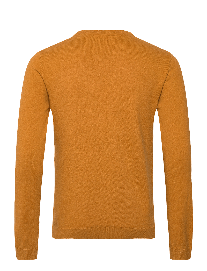 Lindbergh - 100% recycle knit round neck - Ümmarguse kaelusega kudumid - dk camel - 2