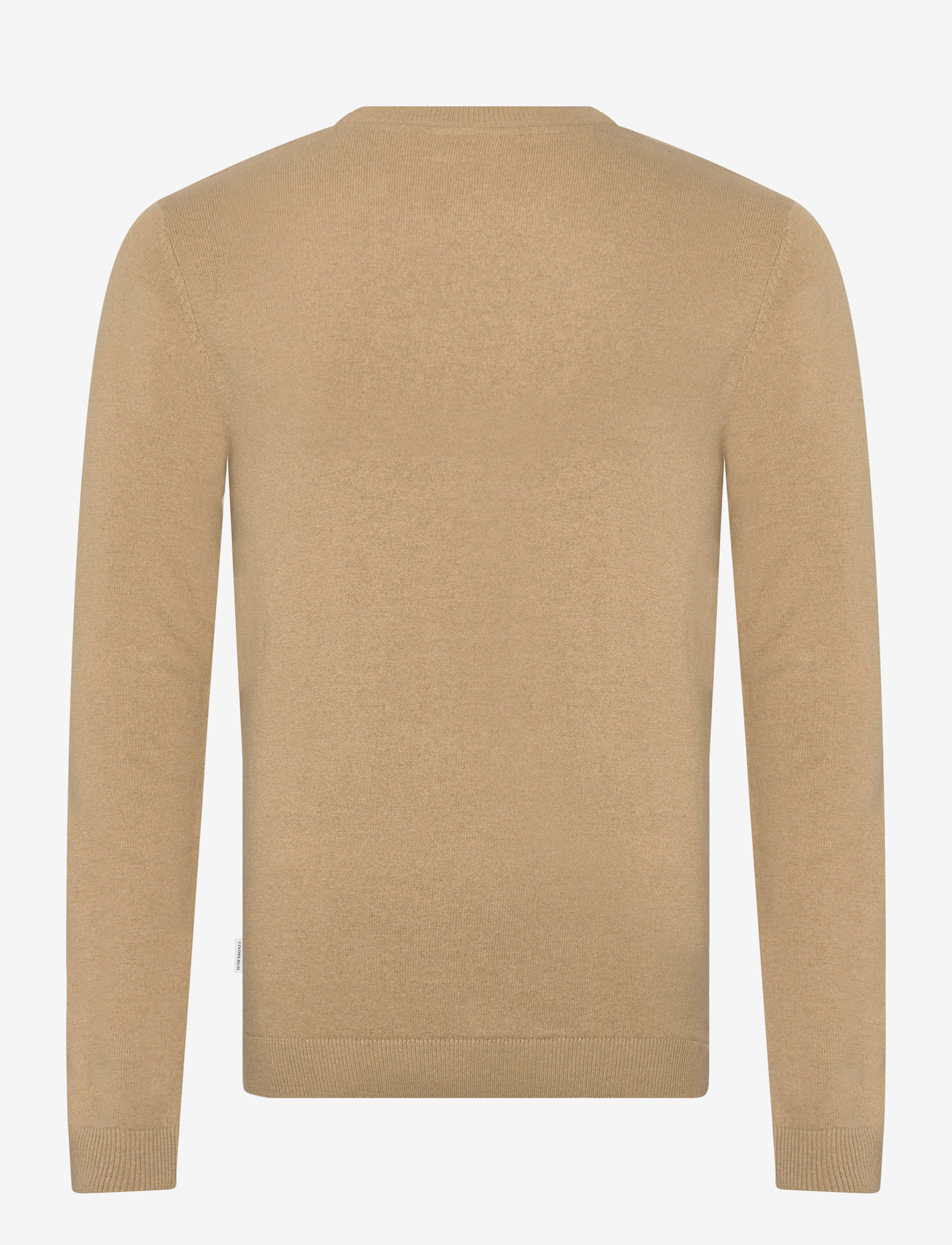 Lindbergh - 100% recycle knit round neck - rund hals - dk sand mel - 2