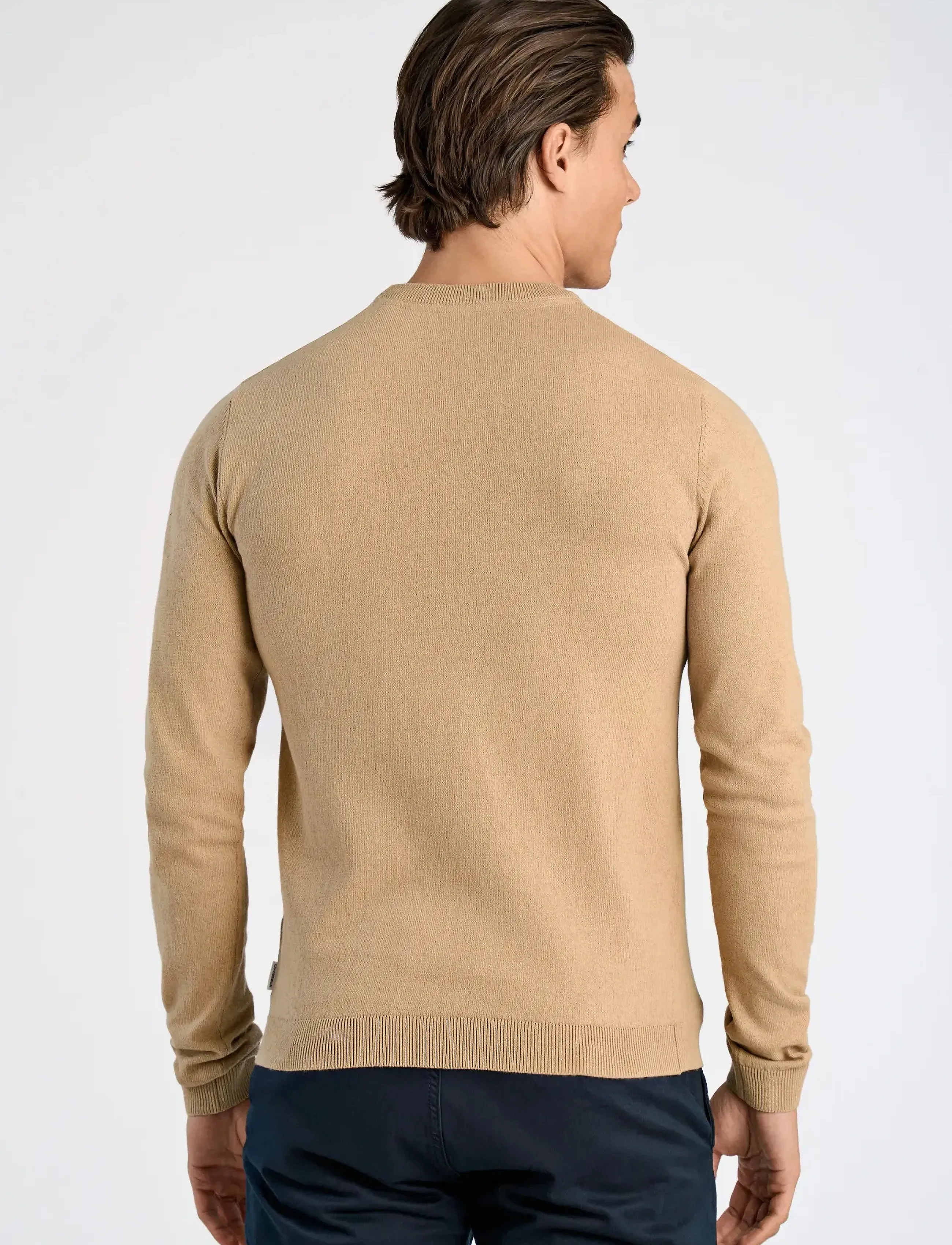Lindbergh 100% Recycle Knit Round Neck långärmade t-shirts herr – bild 2
