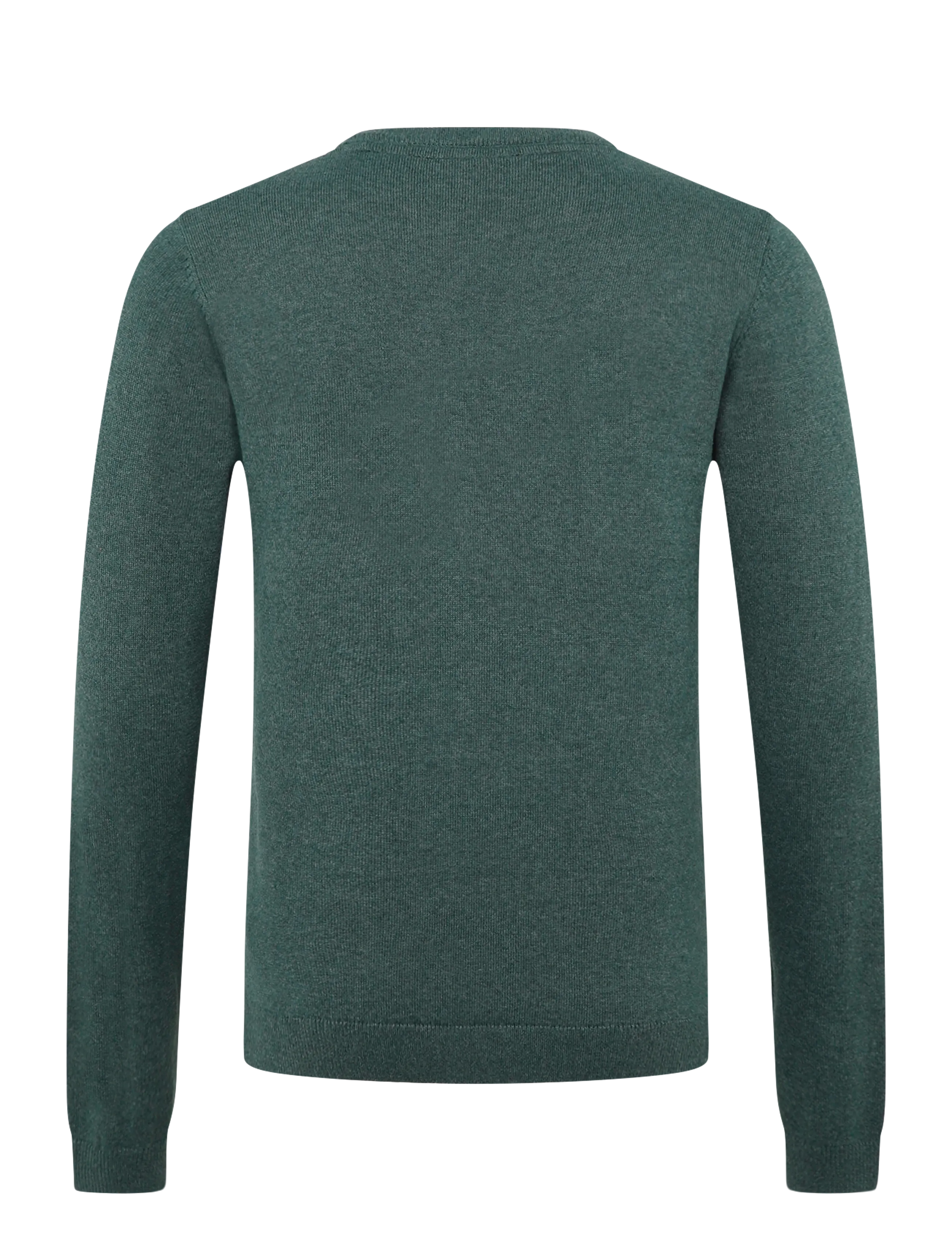 Lindbergh - 100% recycle knit round neck - basic-strickmode - army - 1
