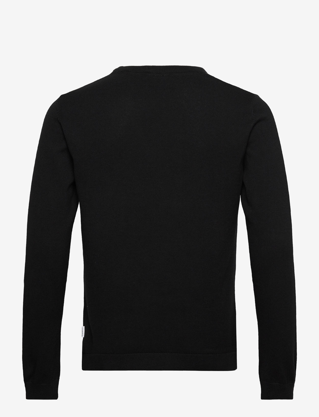 Lindbergh - 100% recycle knit round neck - rund hals - black - 1