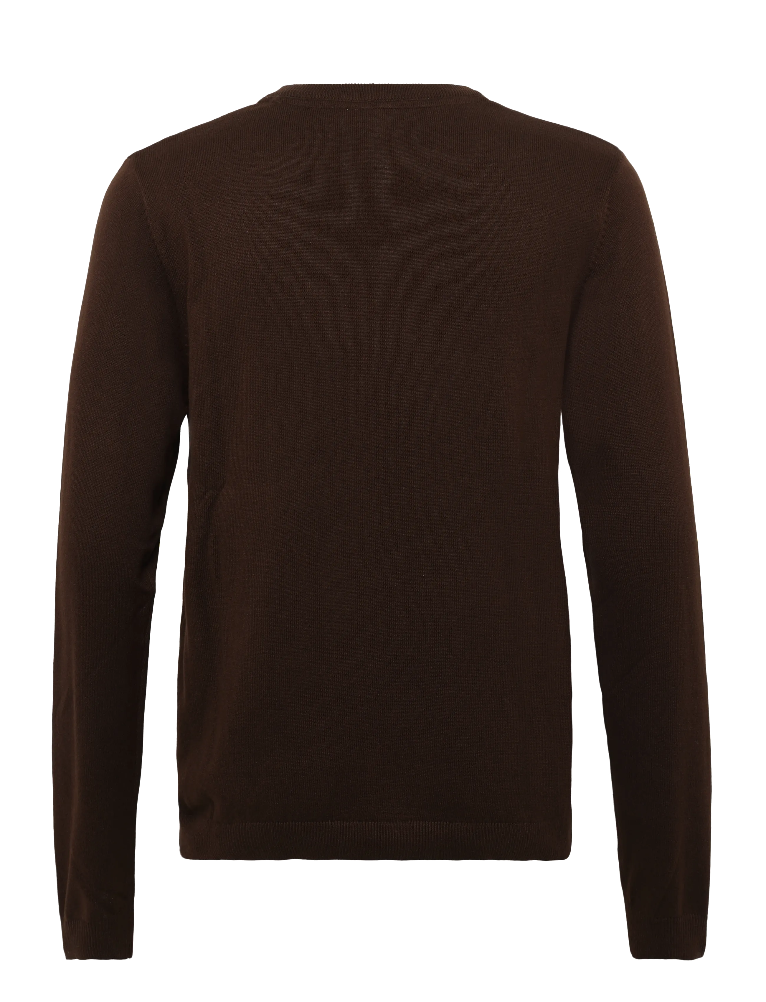 Lindbergh - 100% recycle knit round neck - basic-strickmode - brown - 2