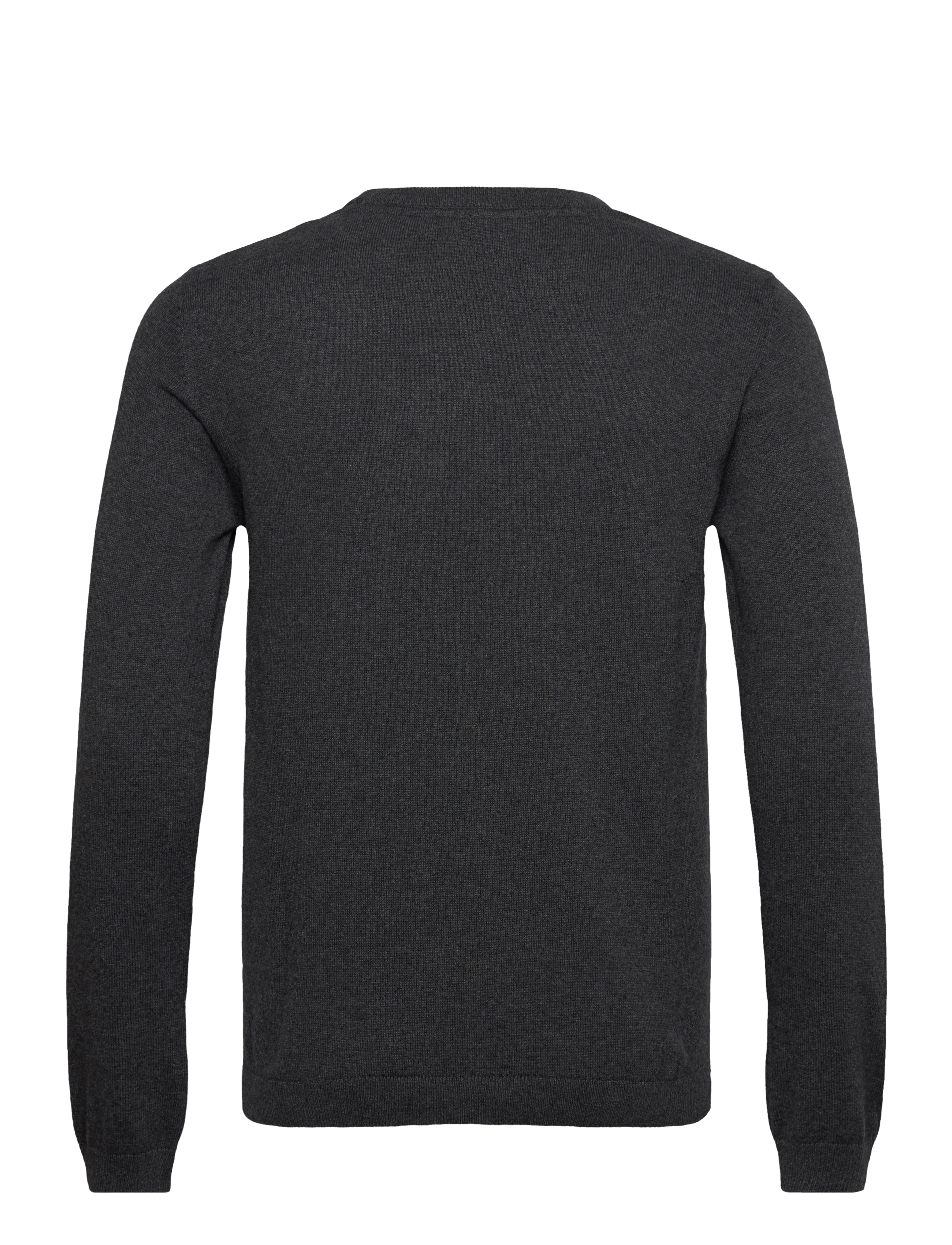 Lindbergh - 100% recycle knit round neck - rund hals - charcoal - 2